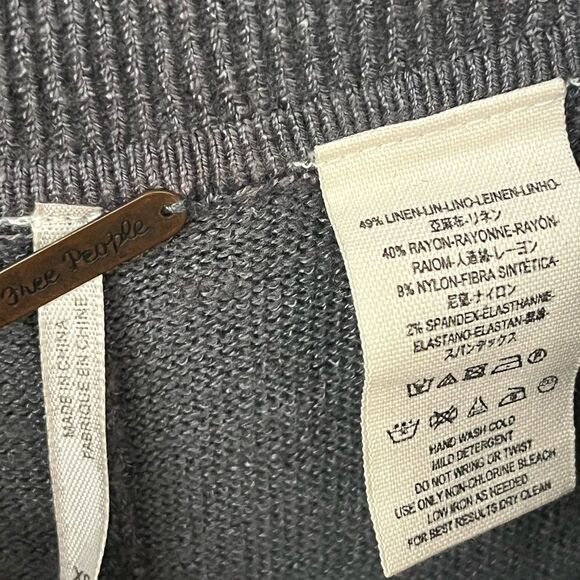 Free People Don’t Leave Me Dry Gray Sweater Jumpsuit XS - Picture 4 of 7